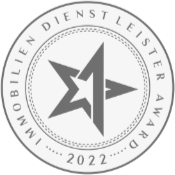 Siegel des Immobilien-Dienstleister-Awards 2022 für QUIN Investment in Berlin Steglitz.